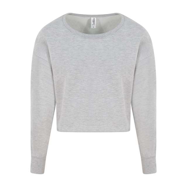 Just Hoods Women's Cropped Sweat - grey