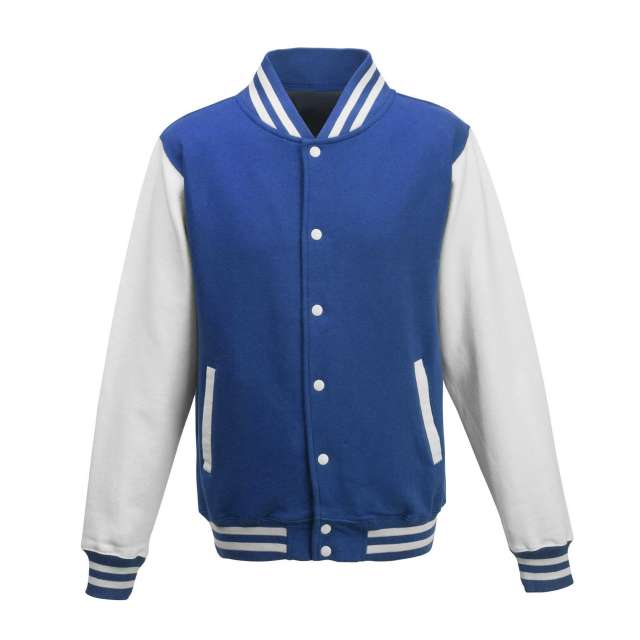 Just Hoods Varsity Jacket - Just Hoods Varsity Jacket - Royal