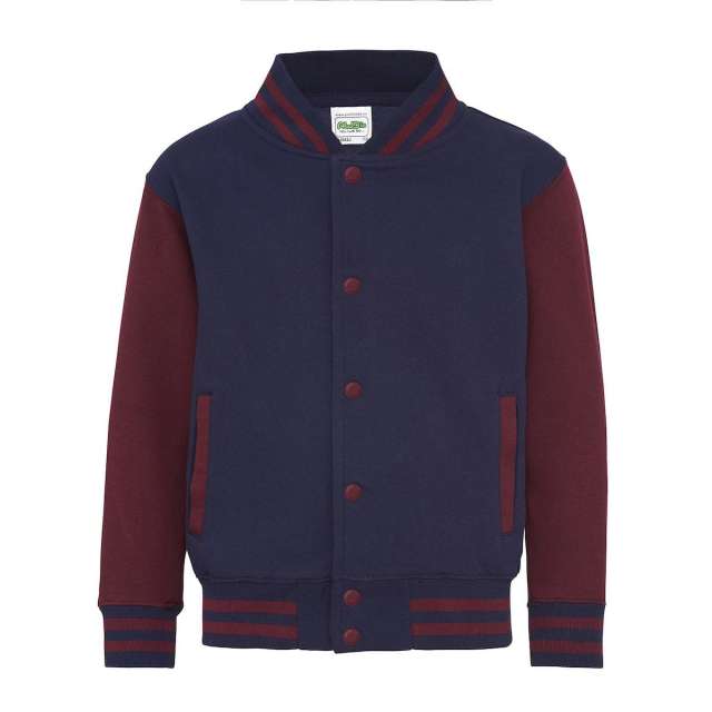 Just Hoods Kids Varsity Jacket - modrá