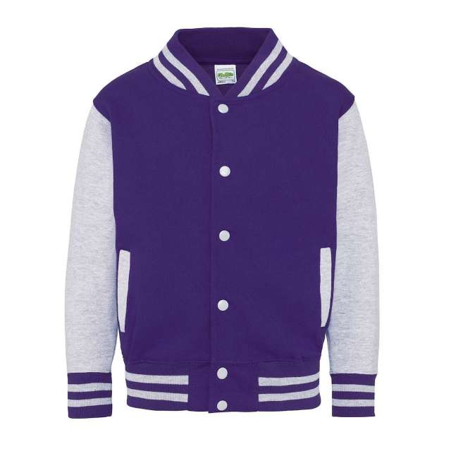 Just Hoods Kids Varsity Jacket - fialová