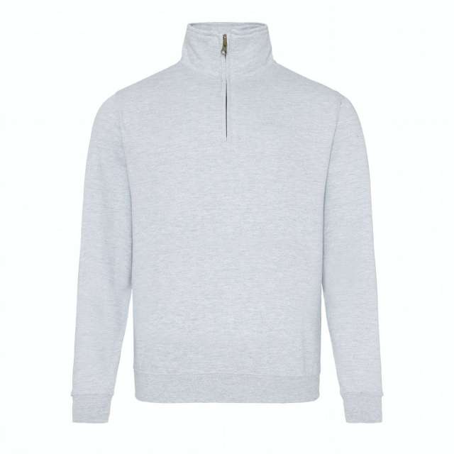 Just Hoods Sophomore 1/4 Zip Sweat - šedá