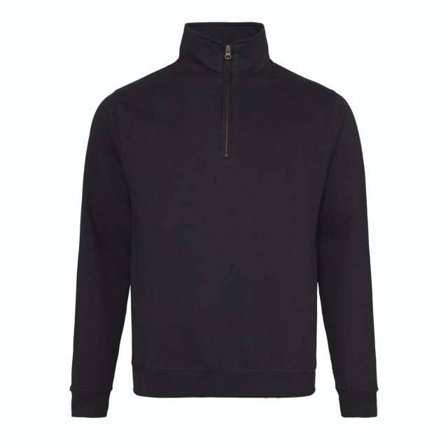 Just Hoods Sophomore 1/4 Zip Sweat - black