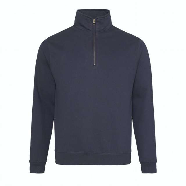 Just Hoods Sophomore 1/4 Zip Sweat - modrá