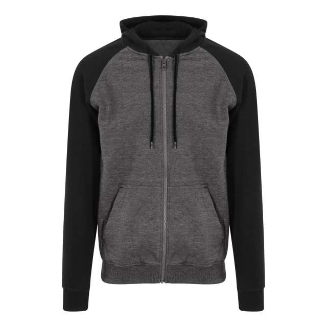 Just Hoods Baseball Zoodie - Grau