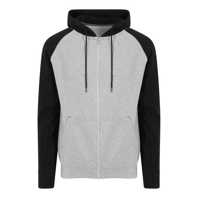 Just Hoods Baseball Zoodie - grey