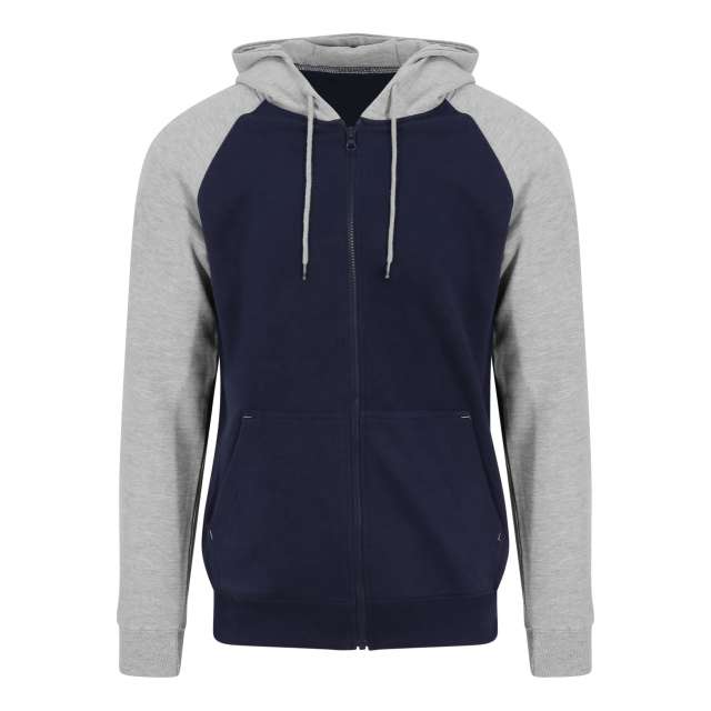 Just Hoods Baseball Zoodie - blau