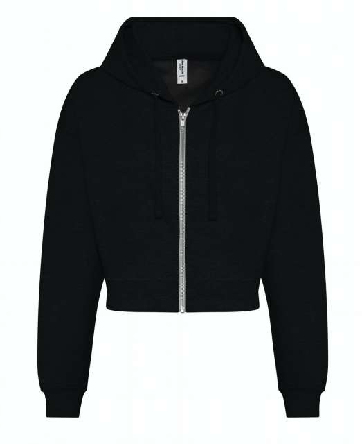 Just Hoods Women's Fashion Cropped Zoodie - čierna