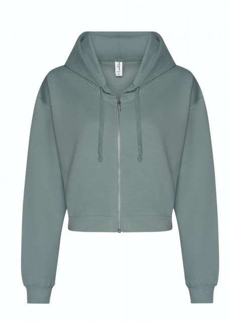 Just Hoods Women's Fashion Cropped Zoodie - zelená