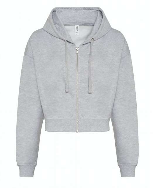 Just Hoods Women's Fashion Cropped Zoodie - Just Hoods Women's Fashion Cropped Zoodie - Sport Grey