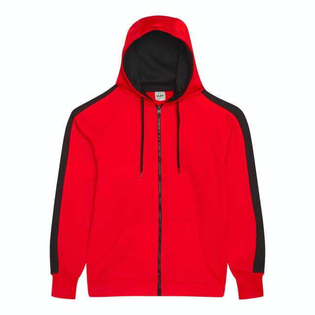 Just Hoods Sports Polyester Zoodie - red