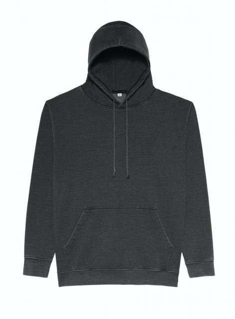 Just Hoods Washed Hoodie - černá