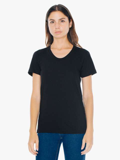 American Apparel Women's Poly-cotton Short Sleeve T-shirt - American Apparel Women's Poly-cotton Short Sleeve T-shirt - Black