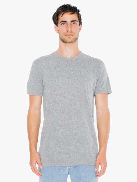 American Apparel Unisex Tri-blend Short Sleeve Track T-shirt - šedá