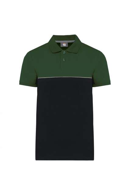 Designed To Work Unisex Eco-friendly Two-tone Short Sleeve Polo Shirt - Designed To Work Unisex Eco-friendly Two-tone Short Sleeve Polo Shirt - Black