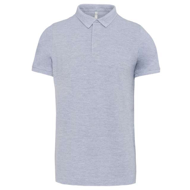 Designed To Work Men's Short Sleeve Stud Polo Shirt - Designed To Work Men's Short Sleeve Stud Polo Shirt - Ice Grey