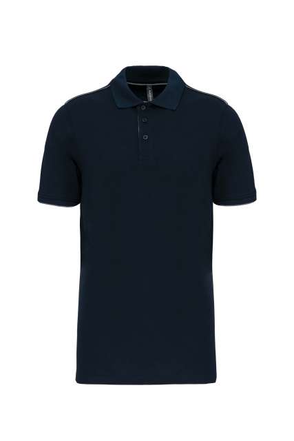 Designed To Work Men's Short-sleeved Contrasting Daytoday Polo Shirt - modrá