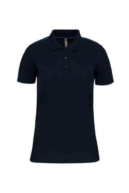 Designed To Work Ladies' Short-sleeved Contrasting Daytoday Polo Shirt - blue