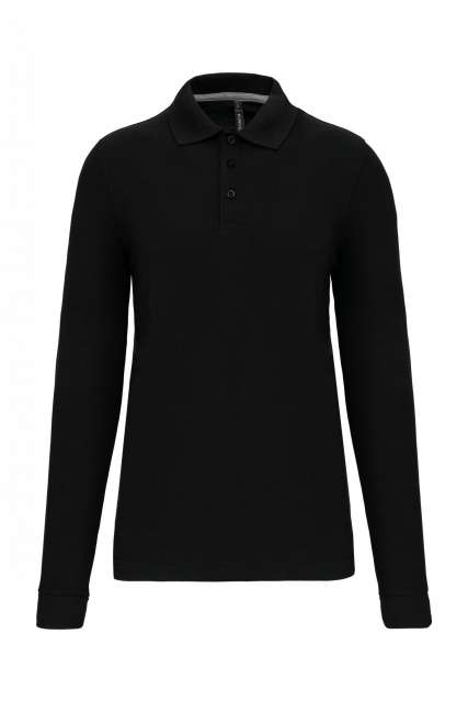 Designed To Work Men's Long-sleeved Polo Shirt - black