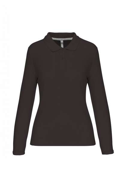 Designed To Work Ladies' Long-sleeved Polo Shirt - Grau