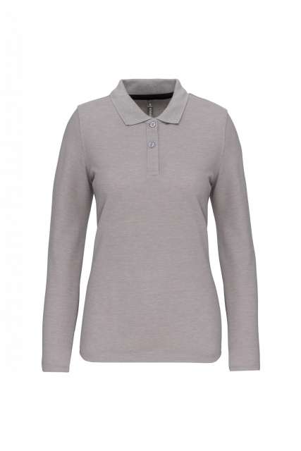 Designed To Work Ladies' Long-sleeved Polo Shirt - Designed To Work Ladies' Long-sleeved Polo Shirt - Ice Grey