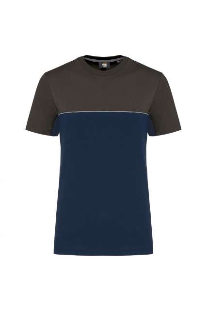 Designed To Work Unisex Eco-friendly Short Sleeve Two-tone T-shirt - blue