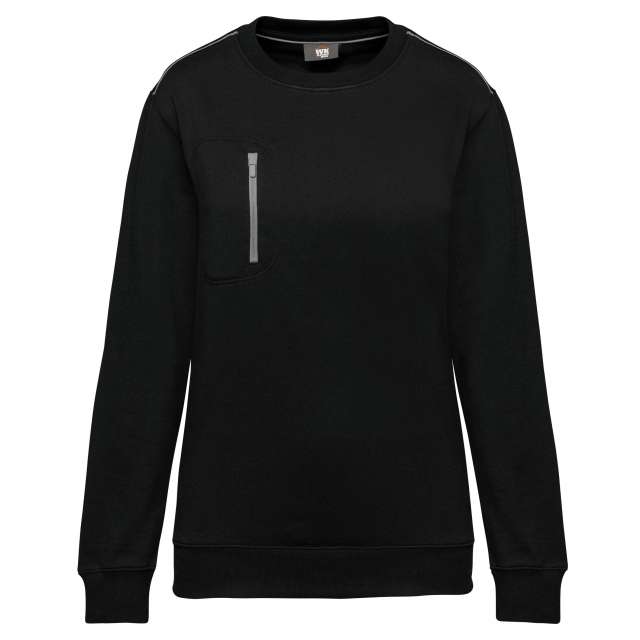 Designed To Work Unisex Daytoday Contrasting Pocket Sweatshirt mikina - Designed To Work Unisex Daytoday Contrasting Pocket Sweatshirt mikina - Black