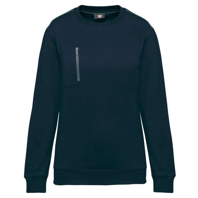 Designed To Work Unisex Daytoday Contrasting Pocket Sweatshirt - blue