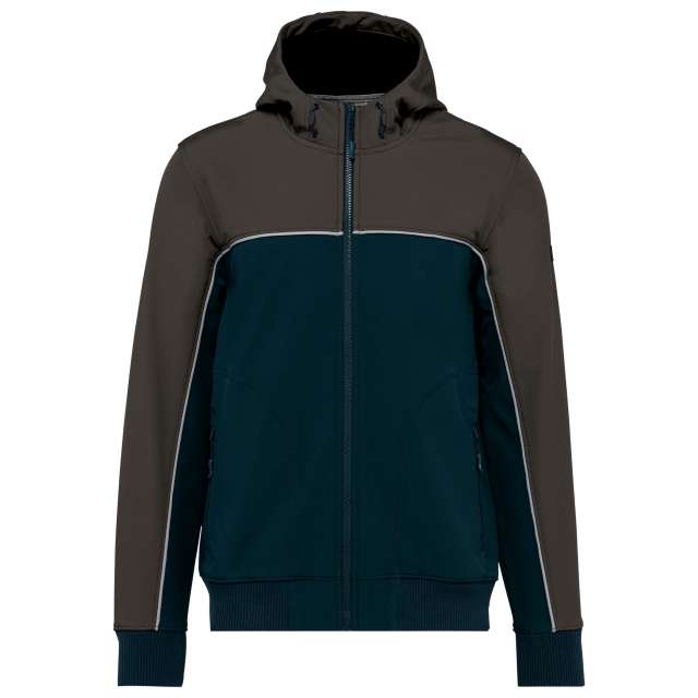 Designed To Work Unisex 3-layer Two-tone Bionic Softshell Jacket - modrá