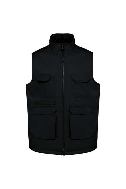 Designed To Work Unisex Padded Multi-pocket Polycotton Vest - čierna