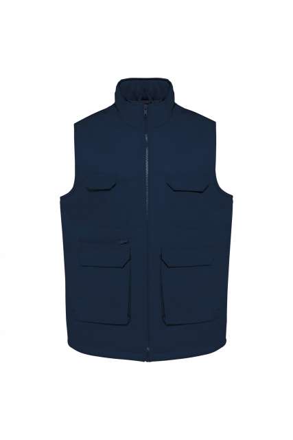 Designed To Work Unisex Padded Multi-pocket Polycotton Vest - blue