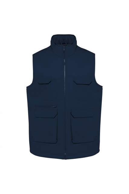 Designed To Work Unisex Padded Multi-pocket Polycotton Vest - Designed To Work Unisex Padded Multi-pocket Polycotton Vest - Navy