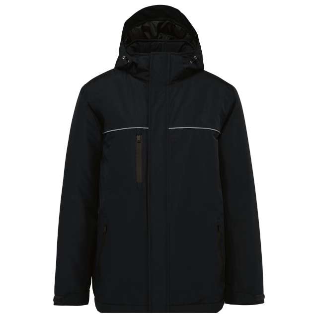 Designed To Work Unisex Hooded Performance Parka - čierna