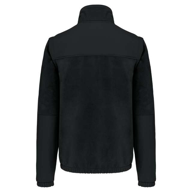 Designed To Work Fleece Jacket With Removable Sleeves - černá