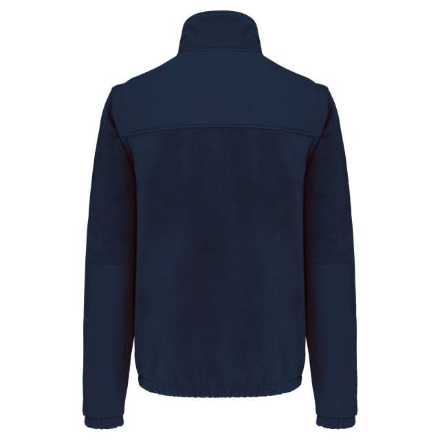 Designed To Work Fleece Jacket With Removable Sleeves - modrá