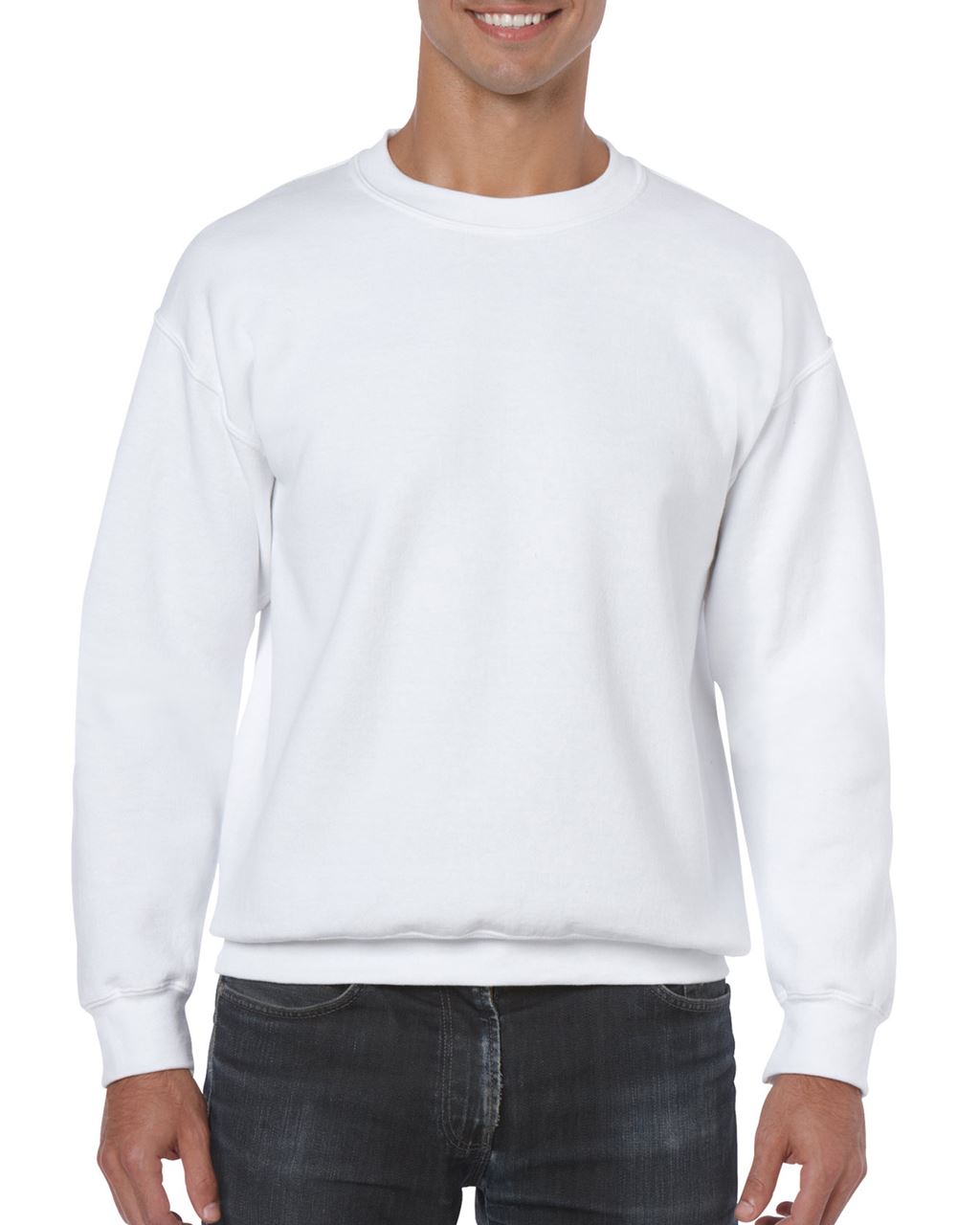 Gildan Heavy Blend™ Adult Crewneck Sweatshirt - biela