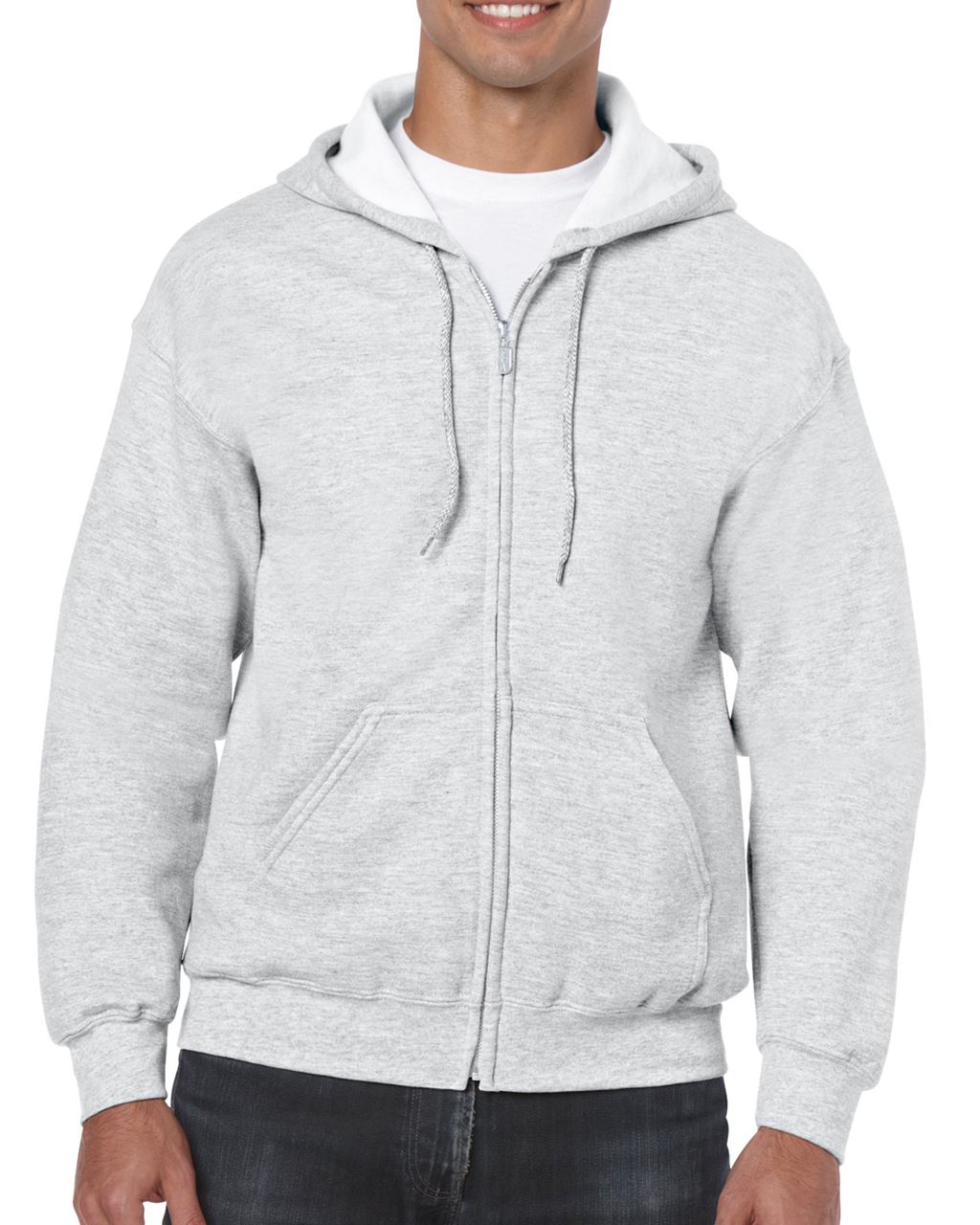 Gildan Heavy Blend™ Adult Full Zip Hooded Sweatshirt - Gildan Heavy Blend™ Adult Full Zip Hooded Sweatshirt - Ash Grey