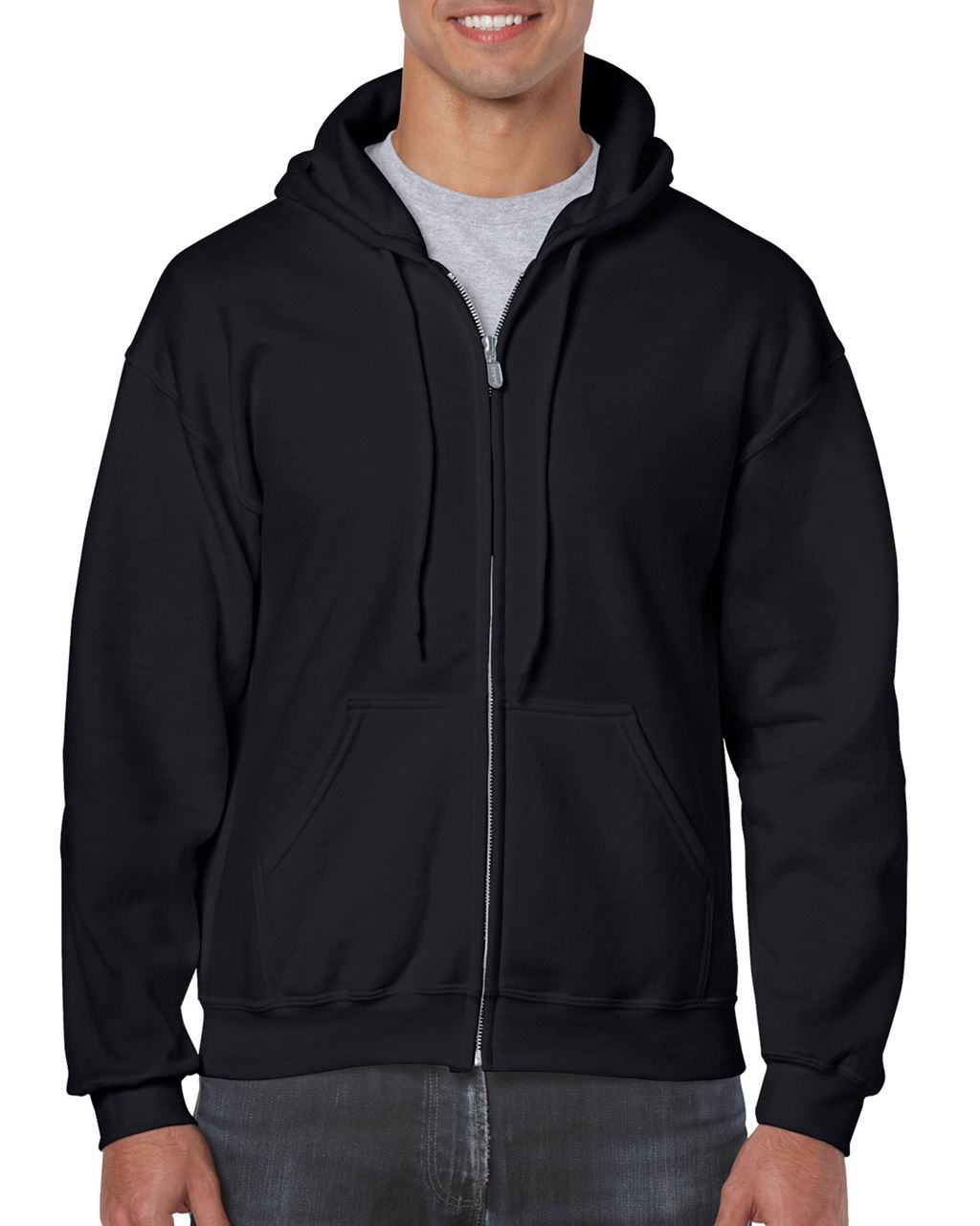 Gildan Heavy Blend™ Adult Full Zip Hooded Sweatshirt - black