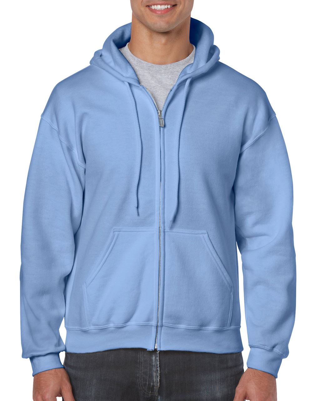 Gildan Heavy Blend™ Adult Full Zip Hooded Sweatshirt mikina - modrá