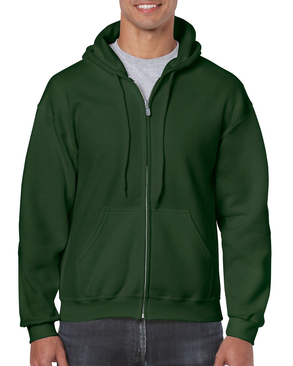 Gildan Heavy Blend™ Adult Full Zip Hooded Sweatshirt mikina - zelená