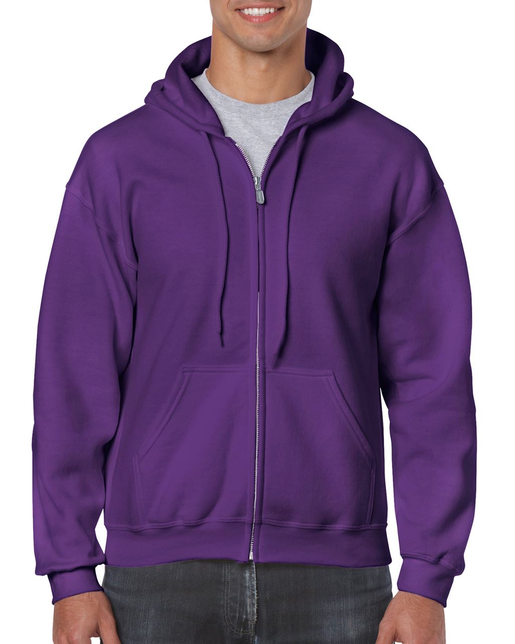 Gildan Heavy Blend™ Adult Full Zip Hooded Sweatshirt - fialová