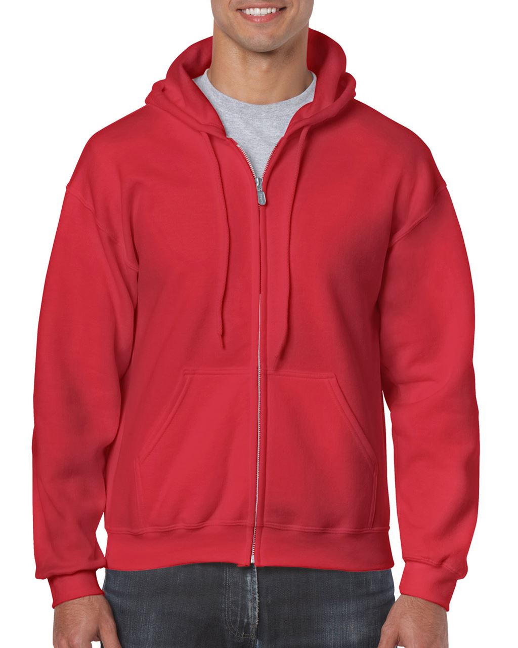 Gildan Heavy Blend™ Adult Full Zip Hooded Sweatshirt - red