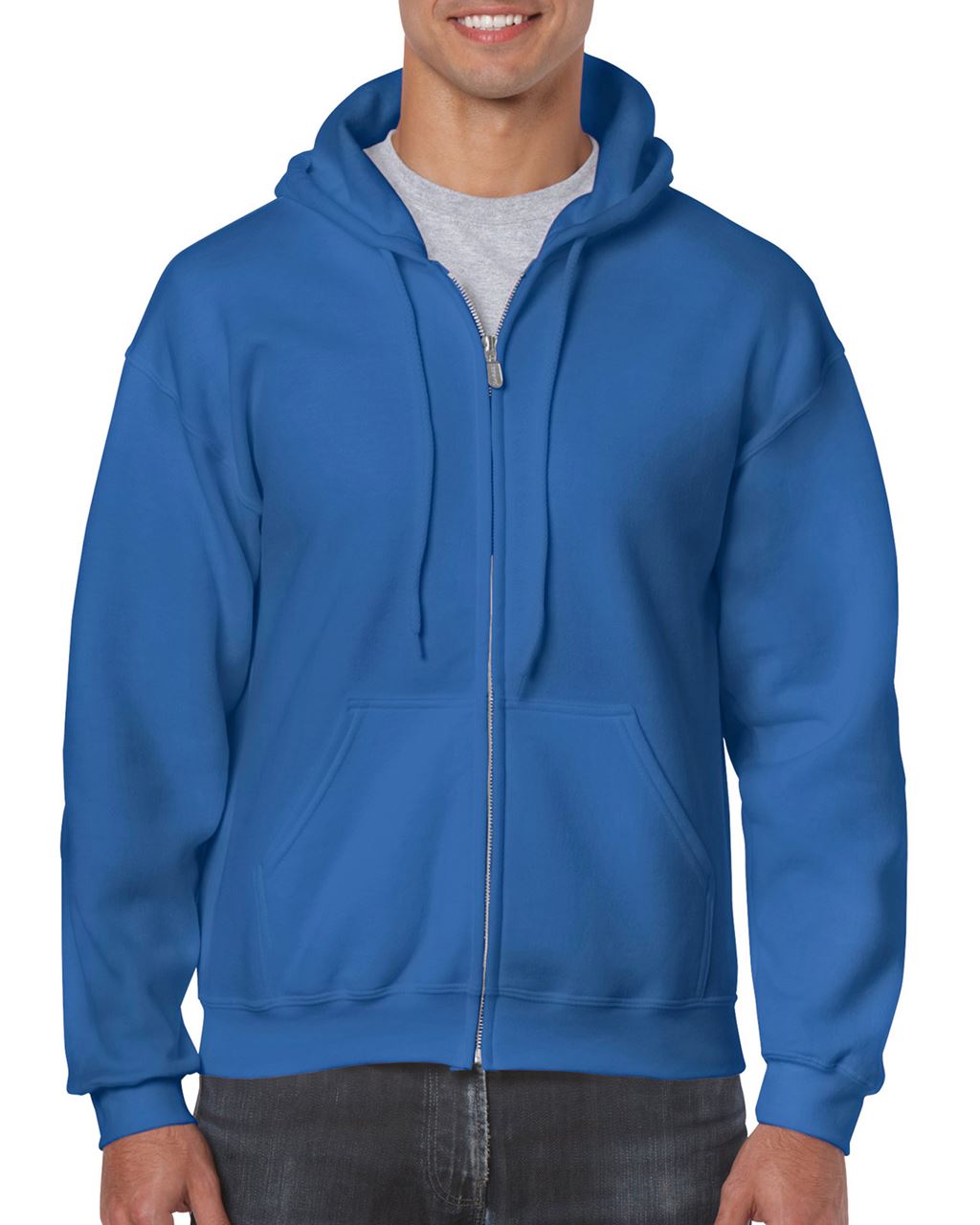 Gildan Heavy Blend™ Adult Full Zip Hooded Sweatshirt - blue