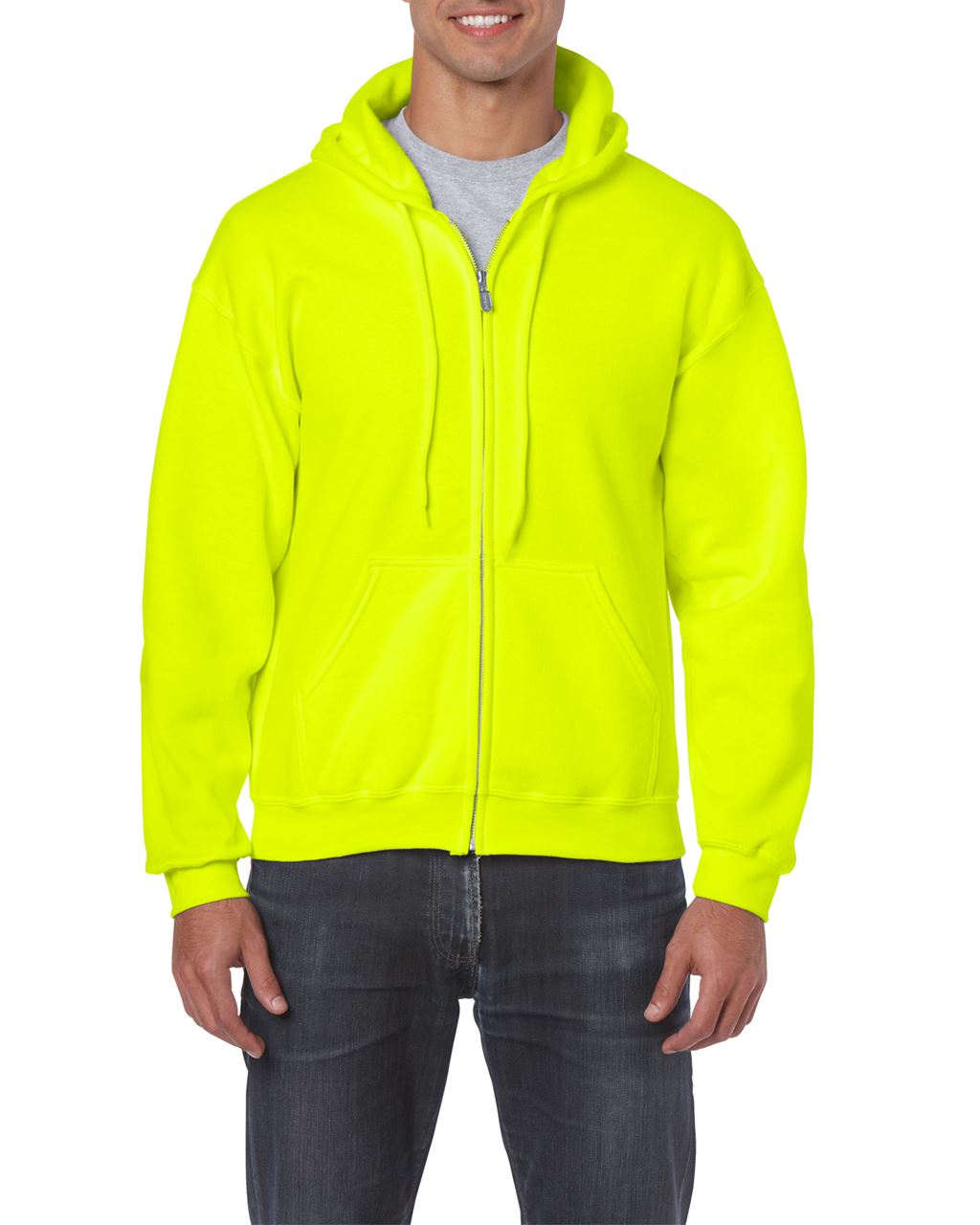 Gildan Heavy Blend™ Adult Full Zip Hooded Sweatshirt - žltá