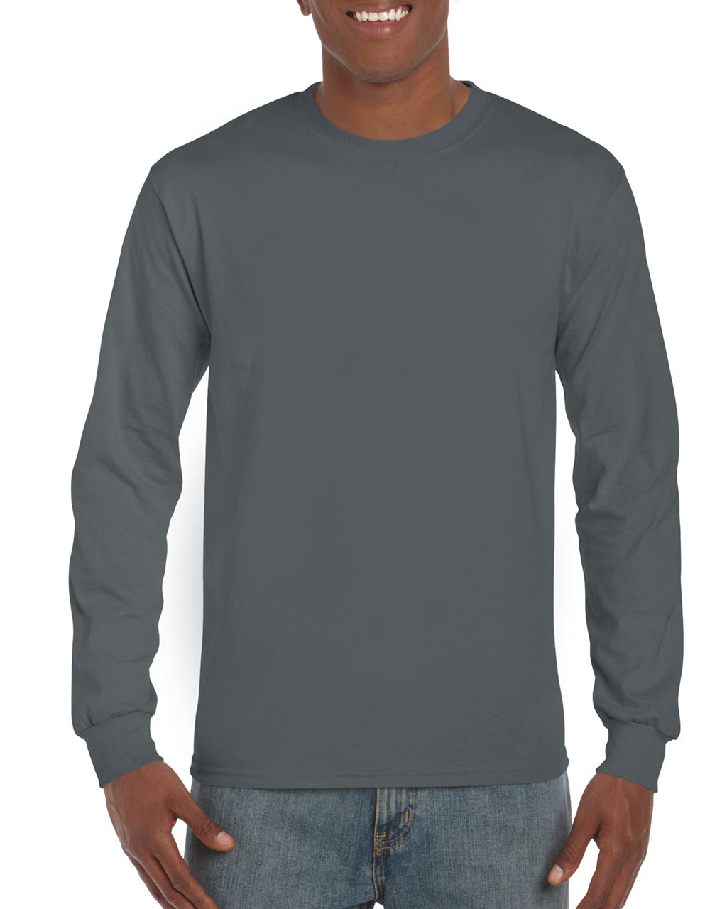 Gildan Ultra Cotton™ Adult Long Sleeve T-shirt - Gildan Ultra Cotton™ Adult Long Sleeve T-shirt - Charcoal