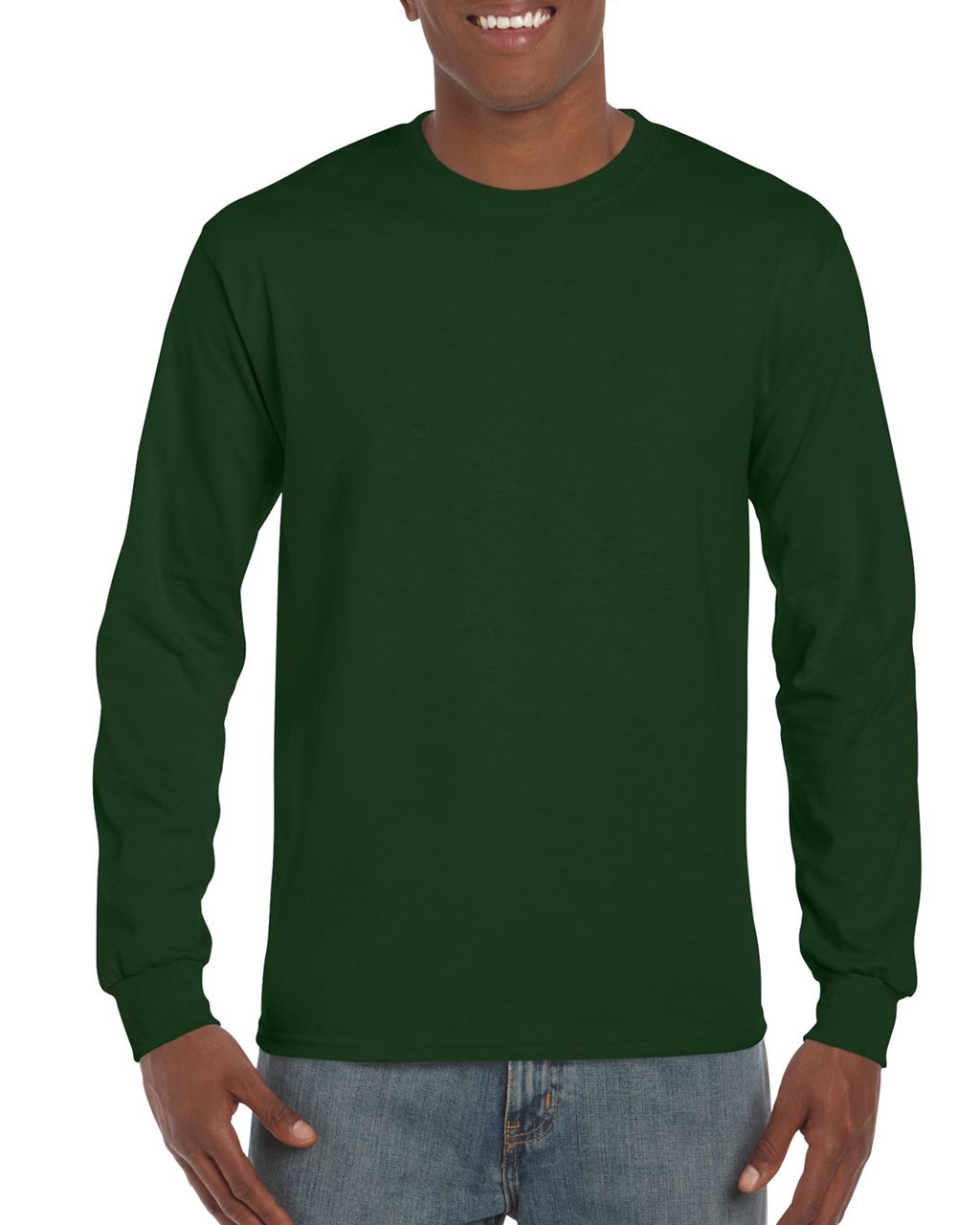 Gildan Ultra Cotton™ Adult Long Sleeve T-shirt - Gildan Ultra Cotton™ Adult Long Sleeve T-shirt - Forest Green