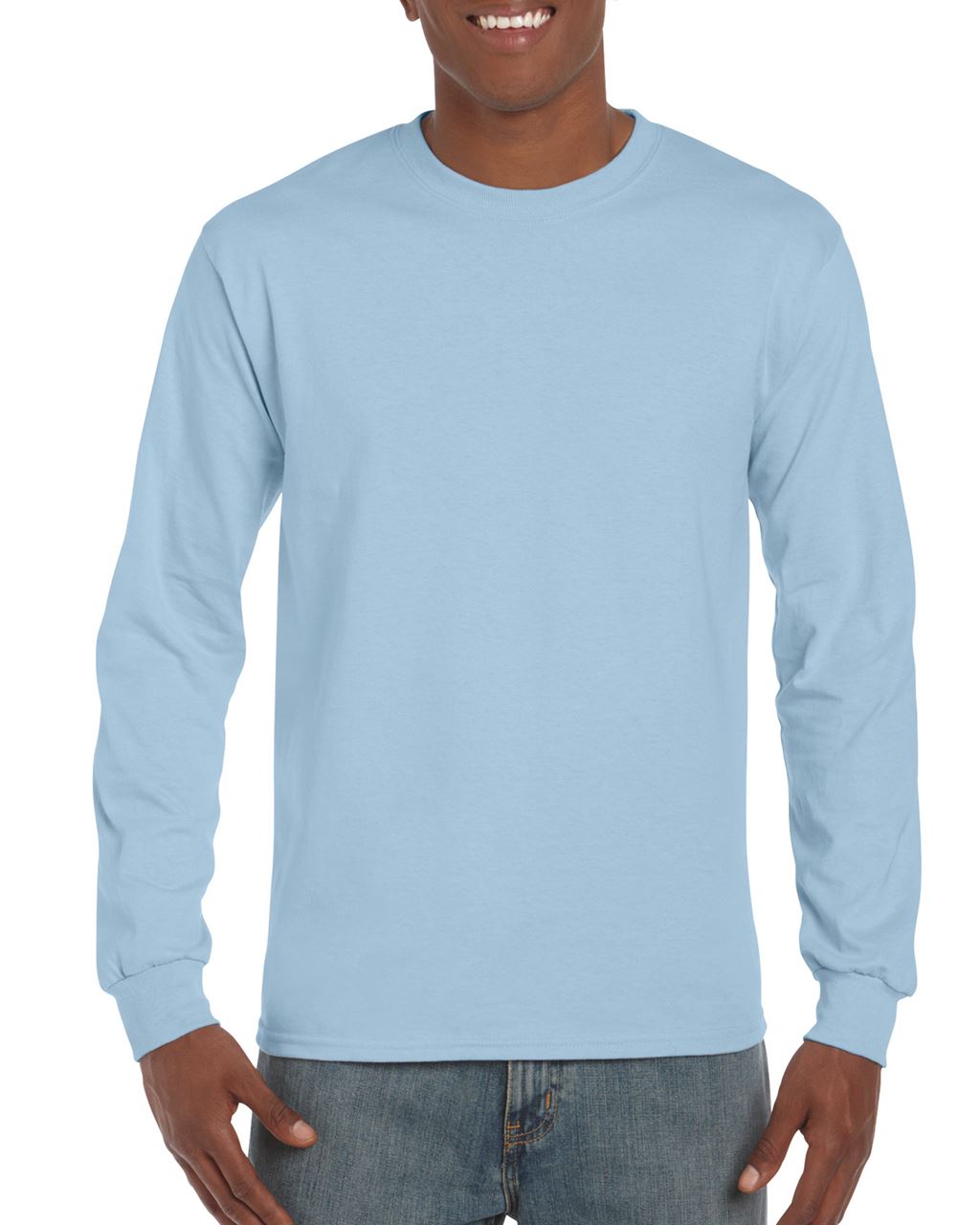 Gildan Ultra Cotton™ Adult Long Sleeve T-shirt - Gildan Ultra Cotton™ Adult Long Sleeve T-shirt - Light Blue