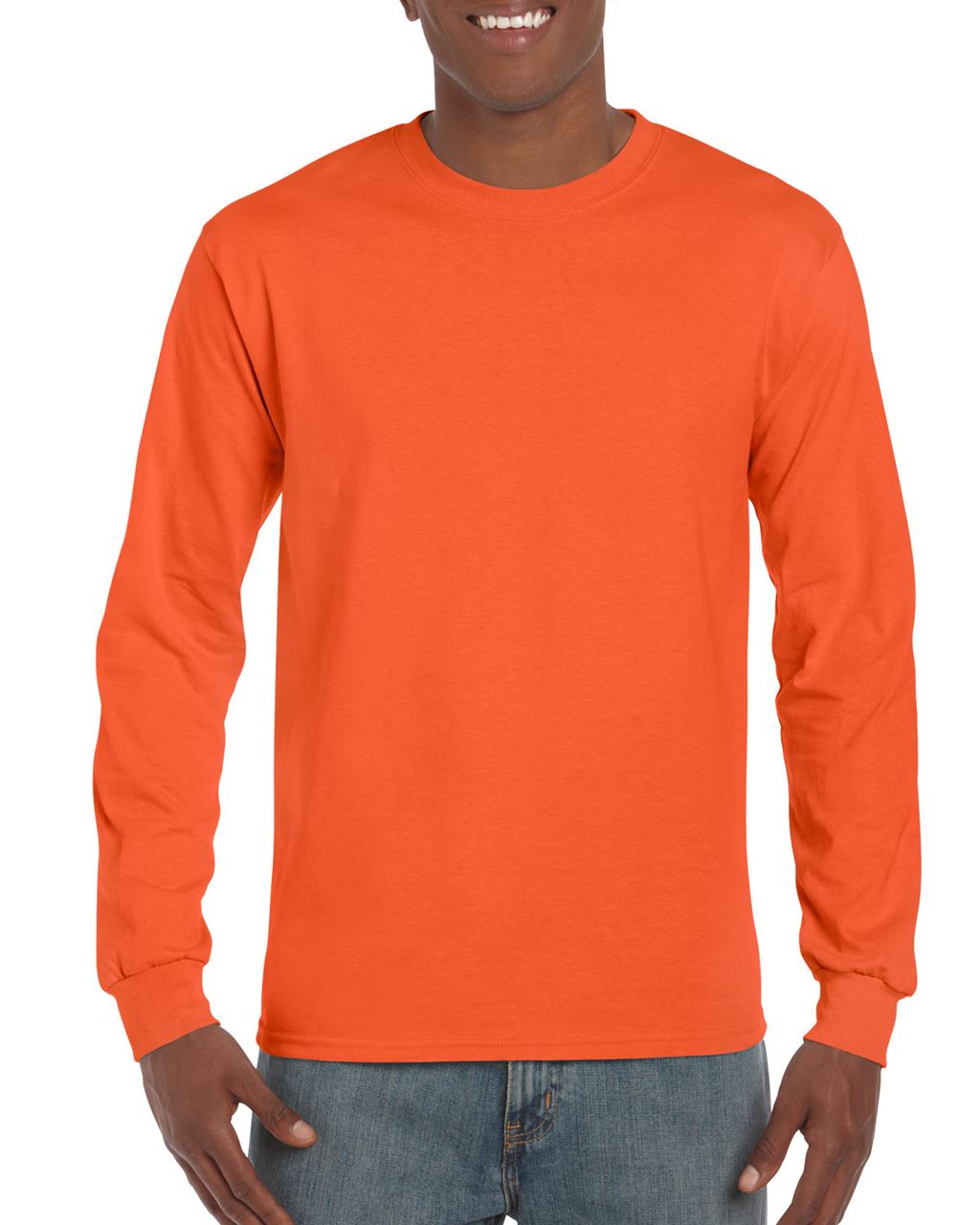 Gildan Ultra Cotton™ Adult Long Sleeve T-shirt - oranžová