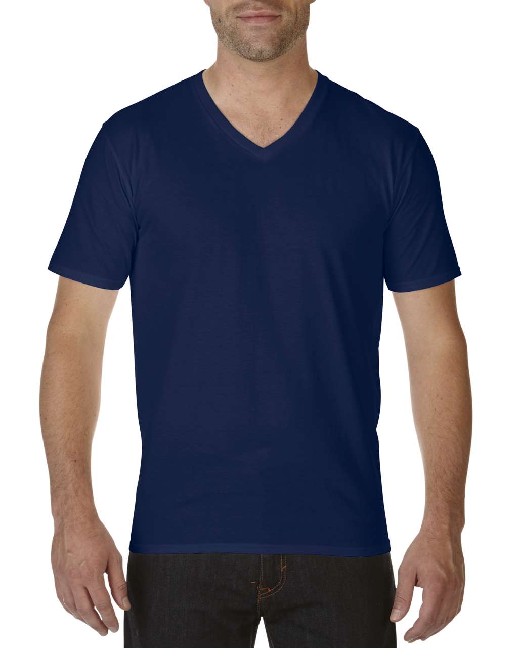 Gildan Premium Cotton® Adult V-neck T-shirt - Gildan Premium Cotton® Adult V-neck T-shirt - Navy
