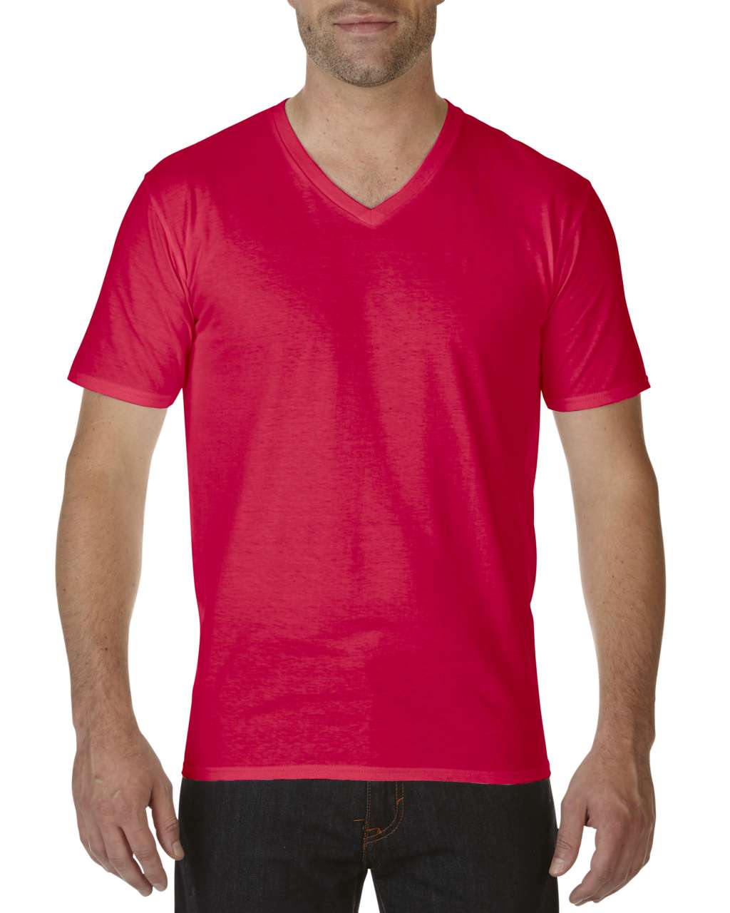 Gildan Premium Cotton® Adult V-neck T-shirt - Rot