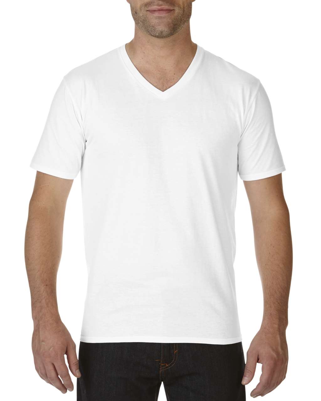 Gildan Premium Cotton® Adult V-neck T-shirt - Weiß 